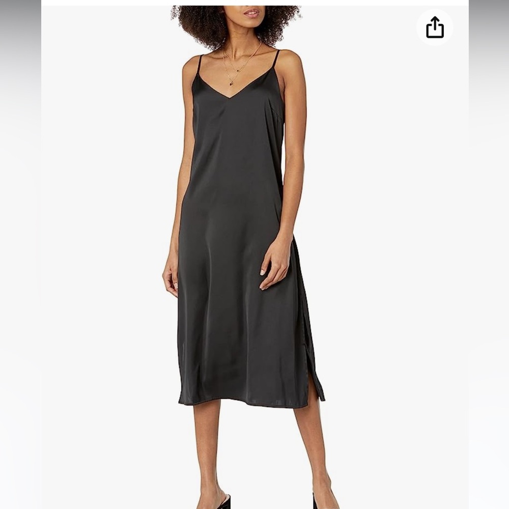 The Drop Women's Ana Silky V-Neck Midi Slip Dress